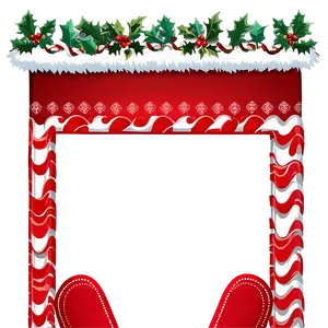 Christmas Stocking Border PNG Xvc58
