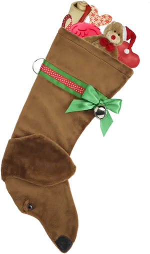 Christmas Stocking Stuffed With Giftsand Toys PNG image