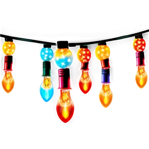 Christmas String Lights PNG Pwy
