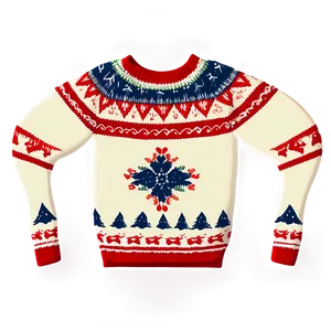 Christmas Sweater Pattern PNG 05032024