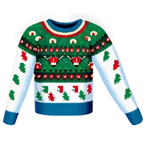 Christmas Sweater Pattern PNG 55
