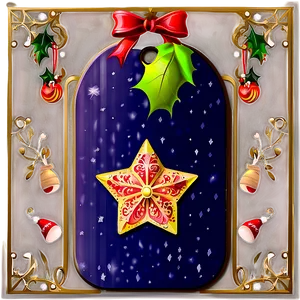 Christmas Tag C PNG image