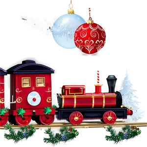 Christmas Train Set PNG 05032024