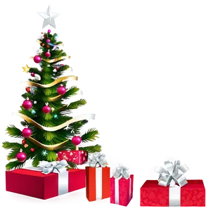 Christmas Tree And Gifts Transparent PNG Lmt