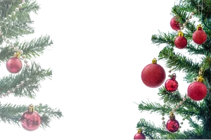 Christmas Tree Branches Red Ornaments