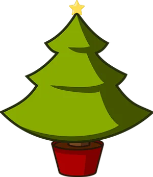 Christmas Tree Cartoon Star Topper
