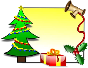 Christmas Tree Gift Blank Card Design