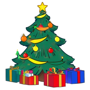Christmas Tree Outline For Coloring PNG 06132024 PNG