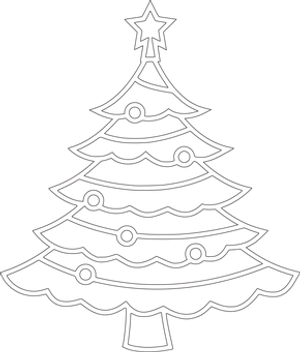 Christmas Tree Outline Graphic