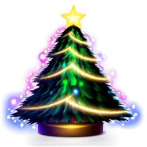 Christmas Tree Transparent Glow PNG Tsj