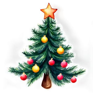 Christmas Tree Watercolor Transparent PNG Gih PNG