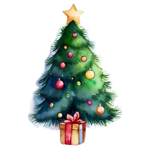 Christmas Tree Watercolor Transparent PNG Rpq31 PNG