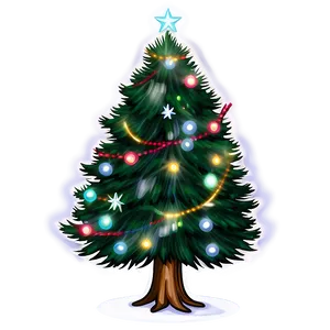 Christmas Tree With Lights Outline PNG Ygn70 PNG