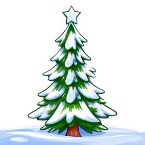 Christmas Tree With Snow Png Elc PNG image