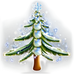 Christmas Tree With Snowflakes Transparent PNG 52