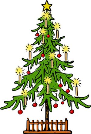 Christmas Treewith Candlesand Star