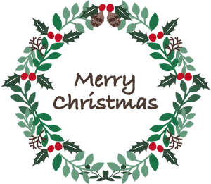 Christmas Wreath Greeting Graphic
