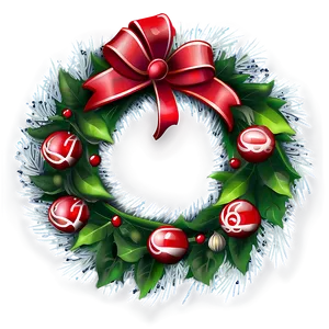 Christmas Wreath Illustration PNG 05032024