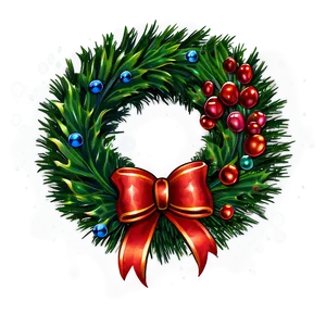 Christmas Wreath Illustration Png 05032024 PNG image