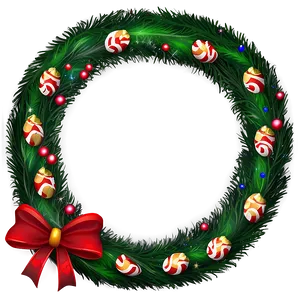 Christmas Wreath Ornaments PNG 05252024