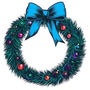 Christmas Wreath Silhouette Png 06272024 PNG image