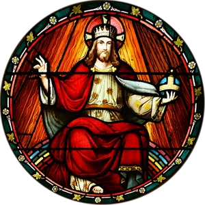 Christthe King Stained Glass PNG image