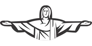 Christthe Redeemer Graphic Art PNG image