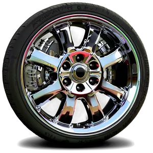 Chrome Car Wheel Png 06122024 PNG image