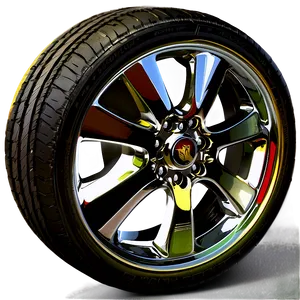 Chrome Car Wheel Png 9 PNG image