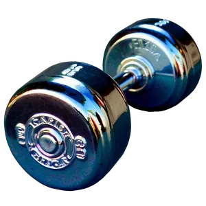 Chrome Finish Dumbbell PNG Cex49