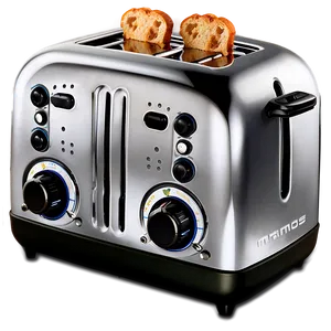 Chrome Finish Toaster PNG 06122024