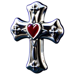 Chrome Heart Cross D PNG image