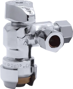 Chrome Plated Brass Angle Stop Valve PNG image