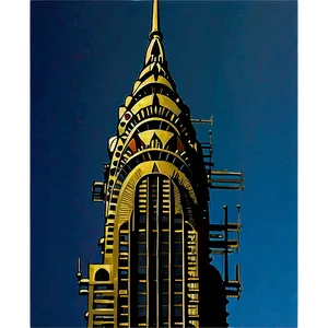 Chrysler Building Abstract Representation Png 06252024 PNG image