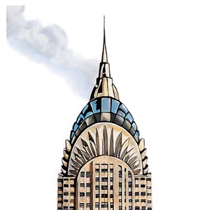 Chrysler Building Cloudy Sky PNG 8