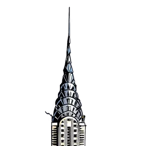 Chrysler Building Cloudy Sky Png Hto29 PNG image