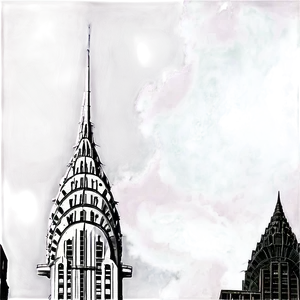 Chrysler Building Cloudy Sky PNG Vcf PNG