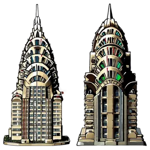 Chrysler Building Detailed Architecture PNG 43