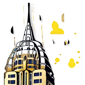 Chrysler Building Gold Leaf Accent PNG 58 PNG