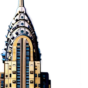 Chrysler Building Gold Leaf Accent Png 79 PNG image