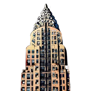 Chrysler Building In Autumn PNG 39