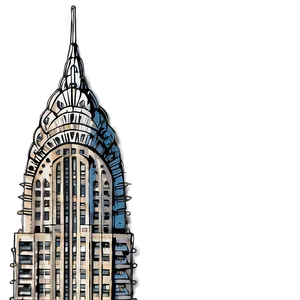 Chrysler Building In Rain Png Rjq PNG image