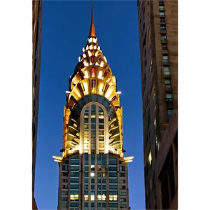 Chrysler Building In Twilight PNG 36