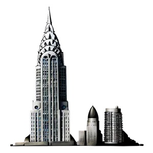 Chrysler Building Majestic Stance Png Rot PNG image