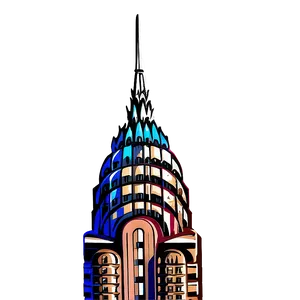 Chrysler Building Night Lights PNG 06252024 PNG