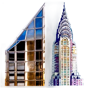 Chrysler Building Reflective Glass PNG 06252024