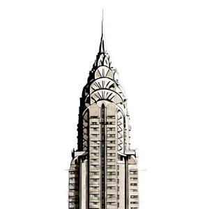 Chrysler Building Skyline Silhouette PNG 06252024