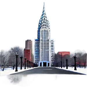 Chrysler Building Winter Scene Png 66 PNG image