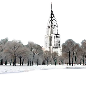 Chrysler Building Winter Scene Png Bel86 PNG image