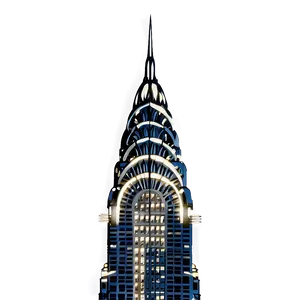 Chrysler Building With Moon Png 06252024 PNG image